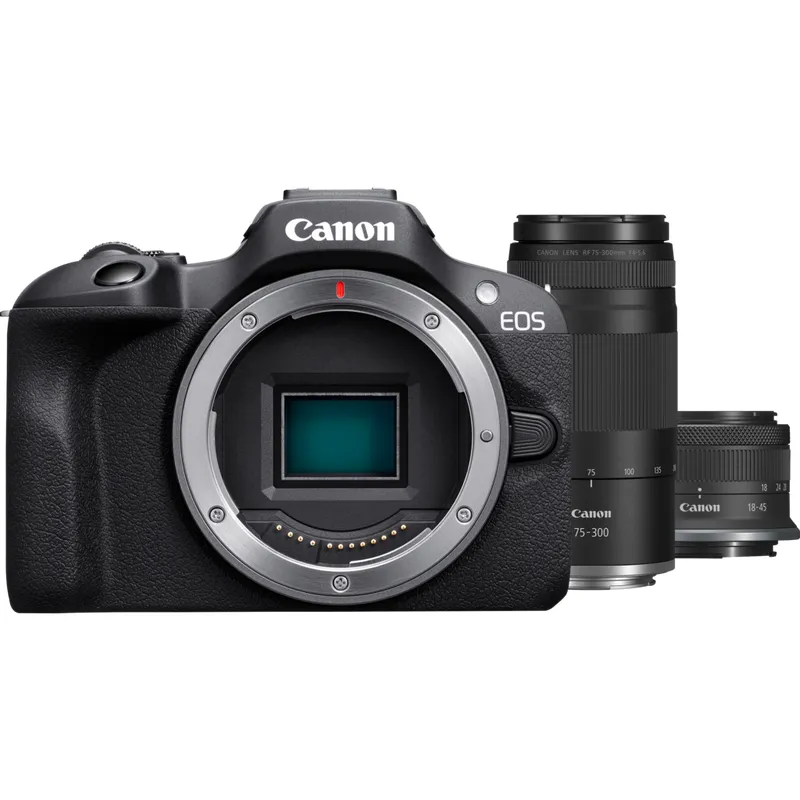 Canon EOS R100 + RF-S 18-45mm F4.5-6.3 IS STM Lens + RF 75-300mm F4-5.