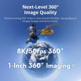 View 5 of Refurbish Used DJI Osmo 360 Camera ,1-Inch 360° Imaging Native 8K Video 105GB Storage 120MP Photo 100-Min 8K Recording 360 Action Camera